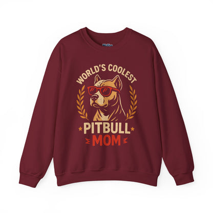 World's Coolest Pitbull Mom Sweatshirt | Perfect for Mother's Day