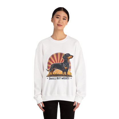 Dachshund Small But Mighty Sweatshirt – Fierce Pup Energy Pullover