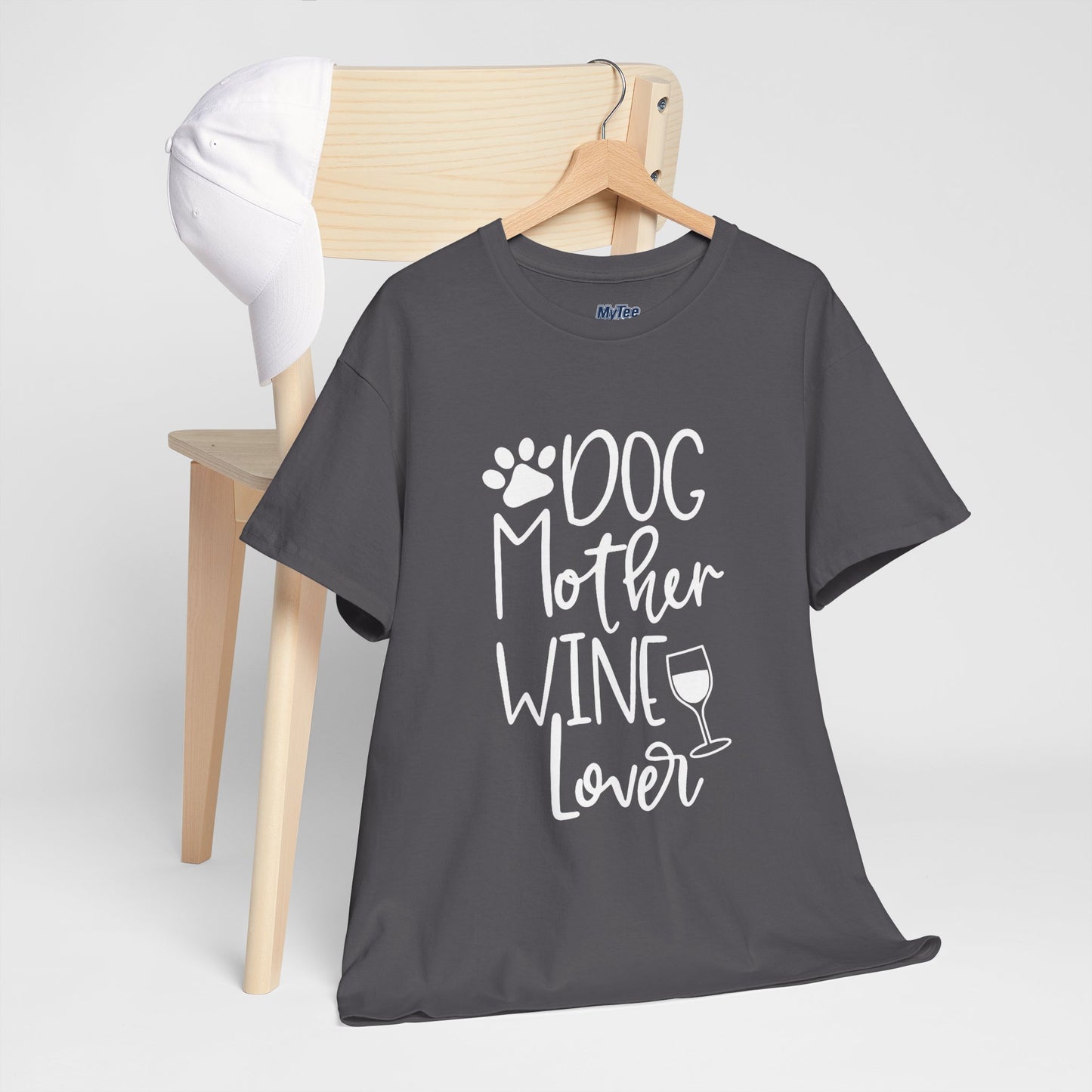 Dog Mother Wine Lover - Cotton T-Shirt