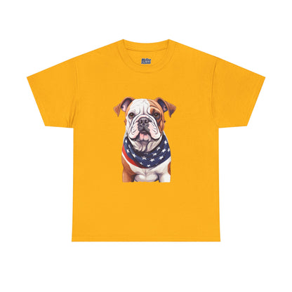 Patriotic Bulldog Unisex T-Shirt