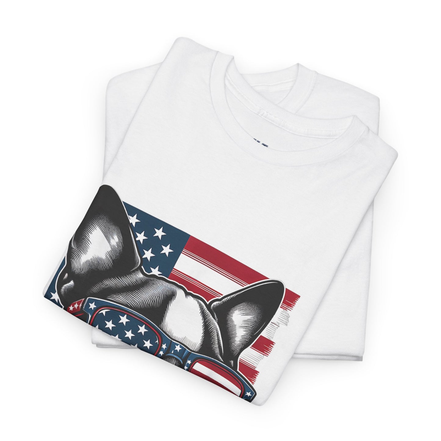Patriotic Boston Terrier with Sunglasses Unisex T-Shirt