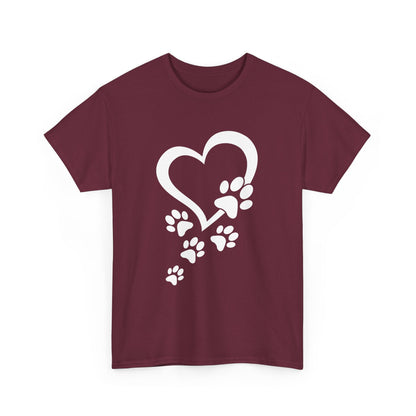 Heart With Paw Print Love T-shirt