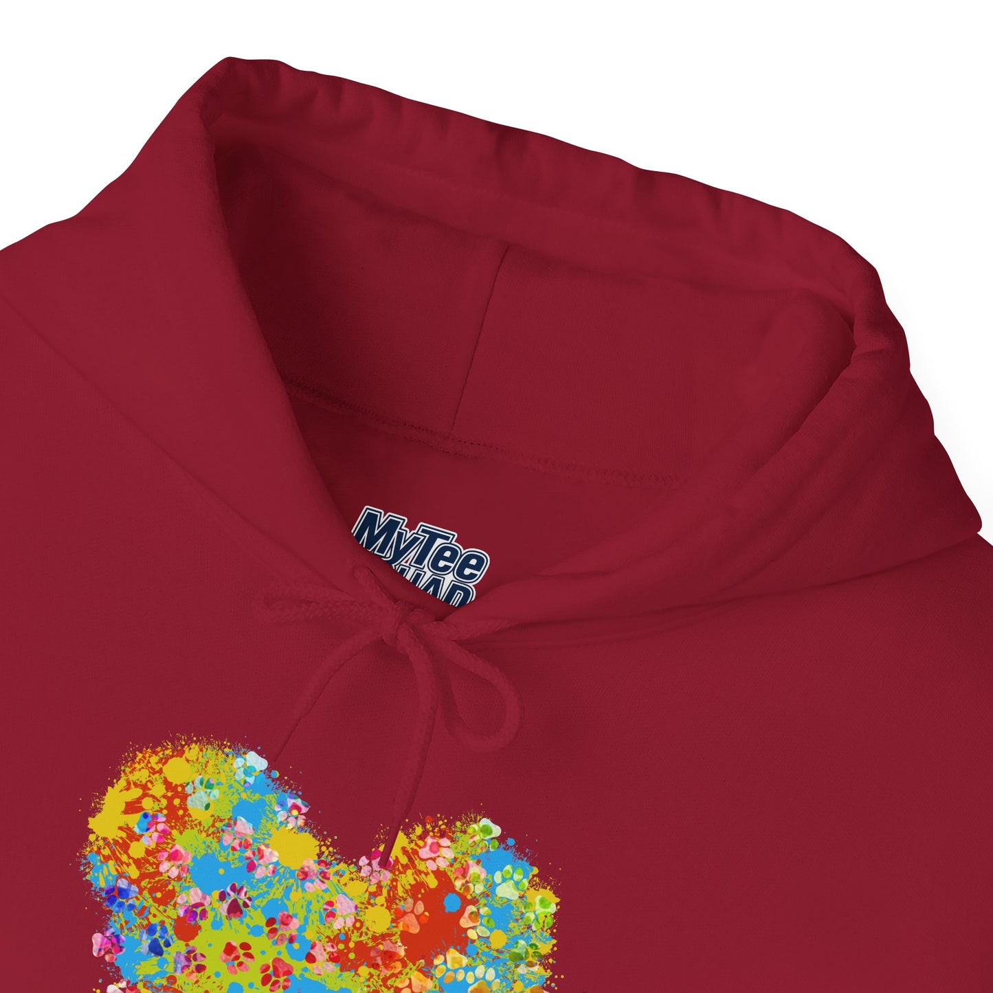 Colorful Heart Graphic Cozy Hoodie | Comfortable Winter Apparel