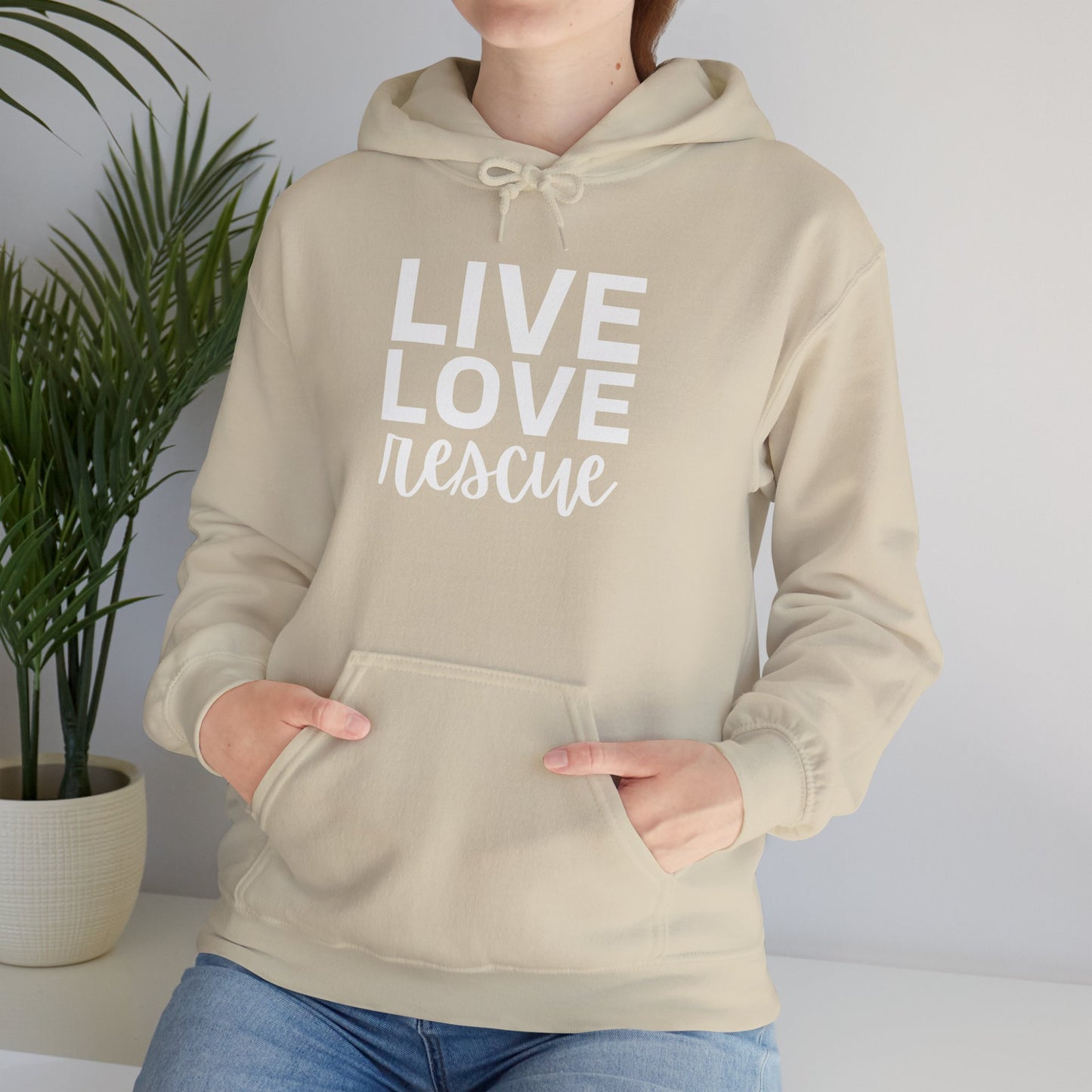 Live Love Rescue Unisex Hoodie - Ideal For Casual Wear