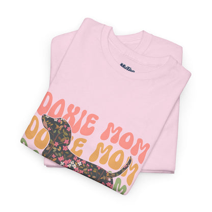 Doxie Mom Retro T-Shirt – Colorful Dog Mom Graphic Tee