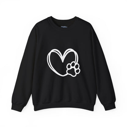 Paw Heart Unisex Sweatshirt – Subtle Dog Lover Style