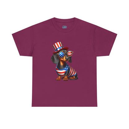 Patriotic Dachshund 4th of July T-Shirt | Red, White & Woof Style
