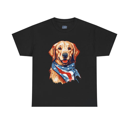 Patriotic Golden Retriever Unisex T-Shirt
