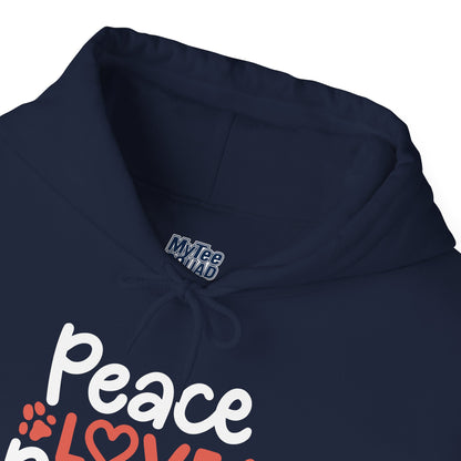 Peace, Love, Rescue Hoodie | Pet Adoption Awareness