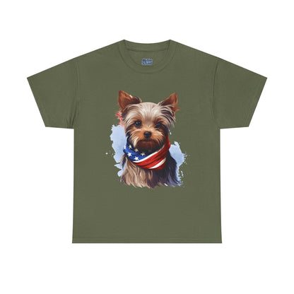 Patriotic Yorkshire Terrier Unisex T-Shirt