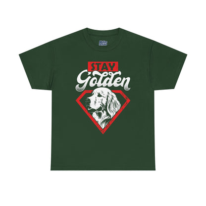 Stay Golden Unisex Cotton T-Shirt | Best Gift For Dog Lover