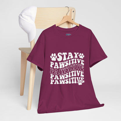 Stay Pawsitive Unisex T-Shirt For Animal Lovers
