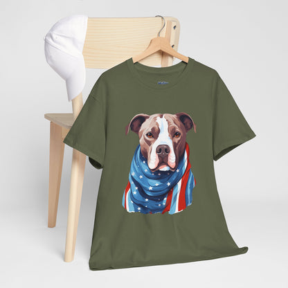 Patriotic American Staffordshire Terrier Unisex T-Shirt