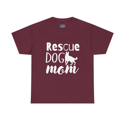Rescue Dog Mom Cotton T-Shirt