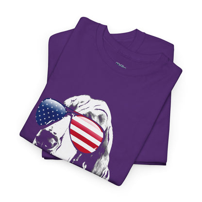 Patriotic Basset Hound With Sunglasses Unisex T-Shirt
