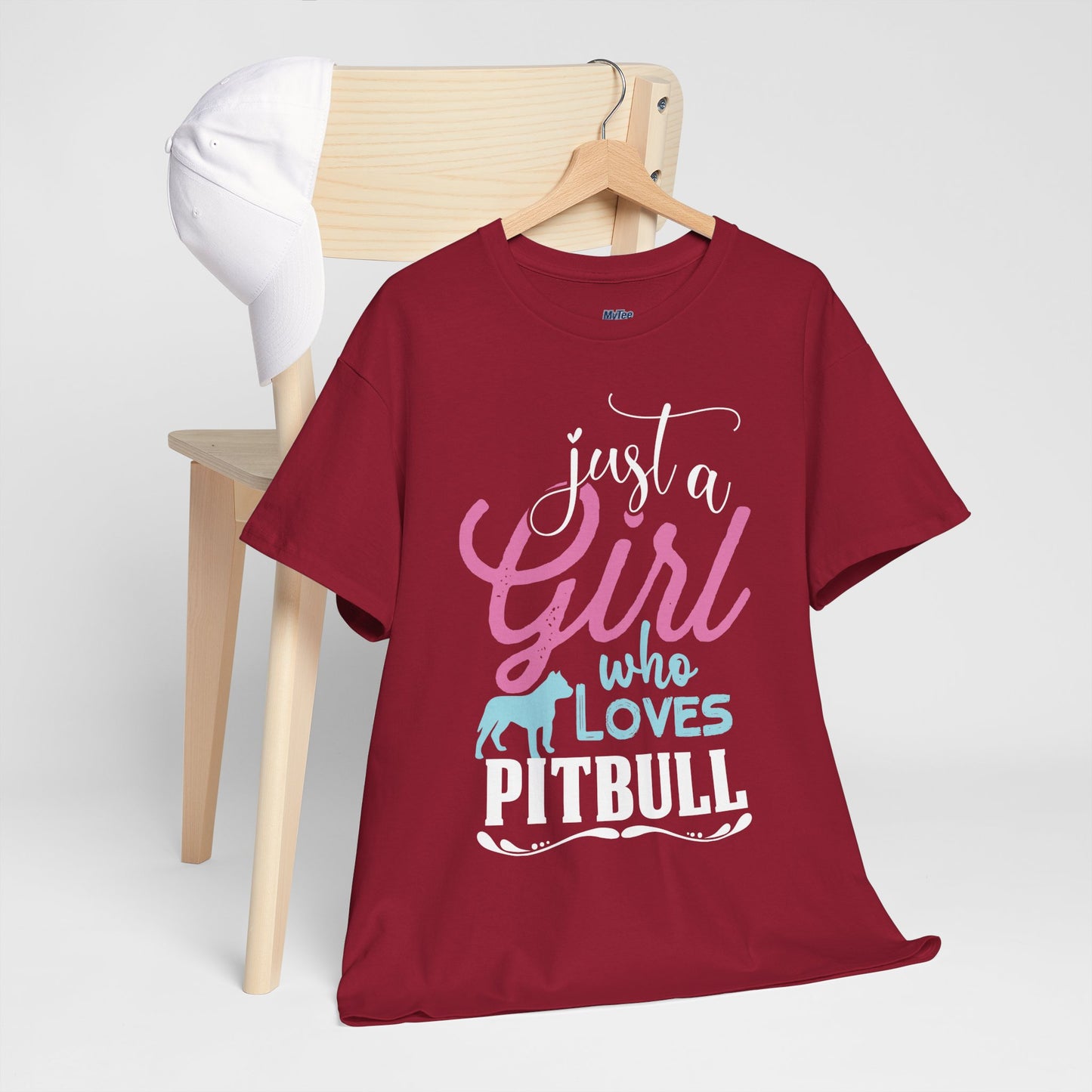 Just a Girl Who Loves Pitbulls T-Shirt – Cute Dog Lover Tee