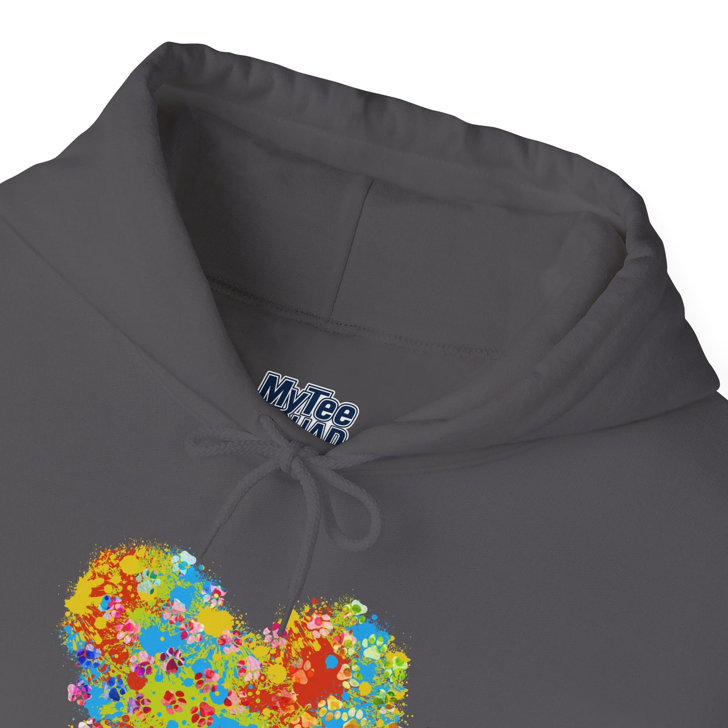 Colorful Heart Graphic Cozy Hoodie | Comfortable Winter Apparel