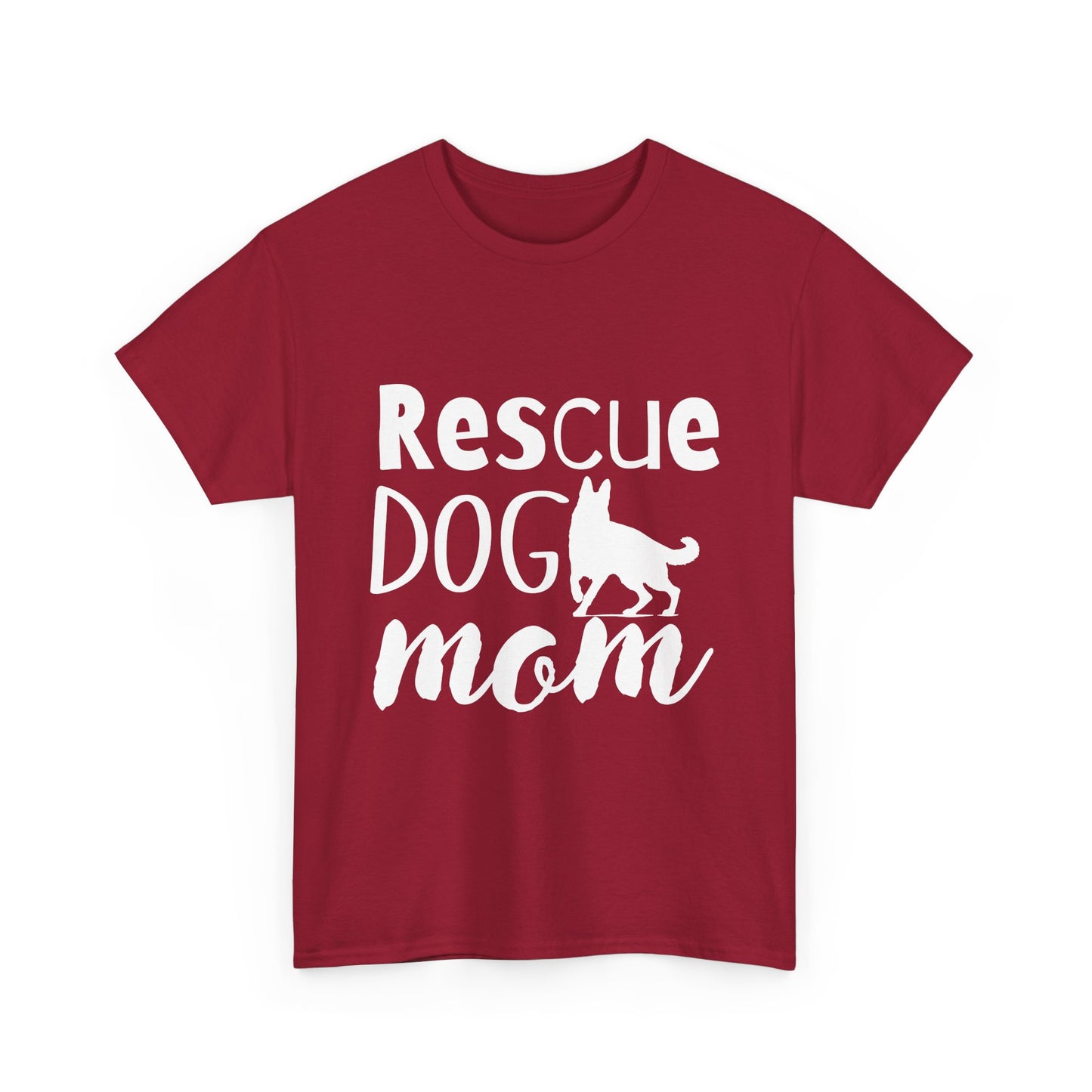 Rescue Dog Mom Cotton T-Shirt