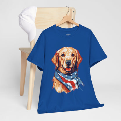 Patriotic Golden Retriever Unisex T-Shirt