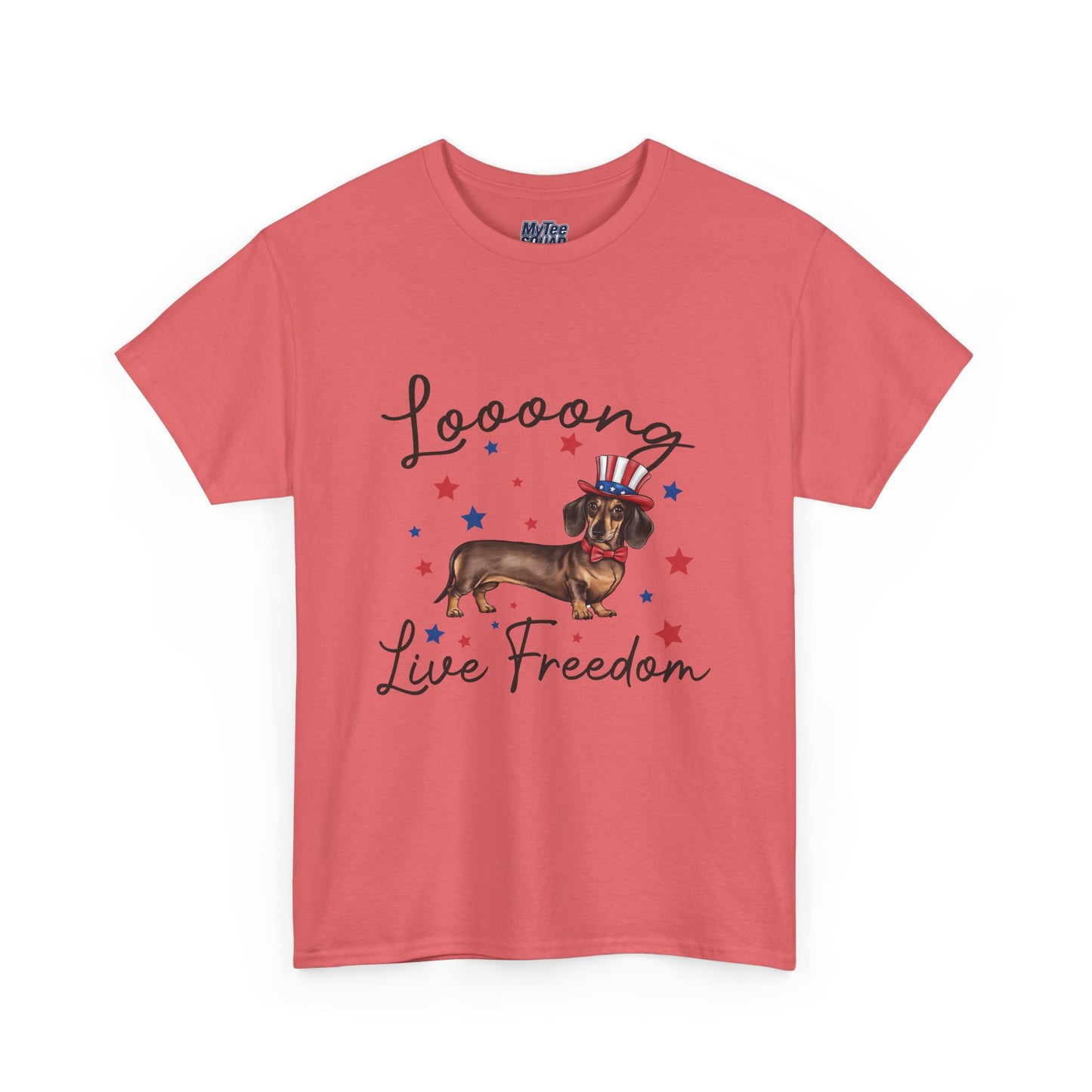 Patriotic Dachshund Loooong Live Freedom Unisex T-Shirt