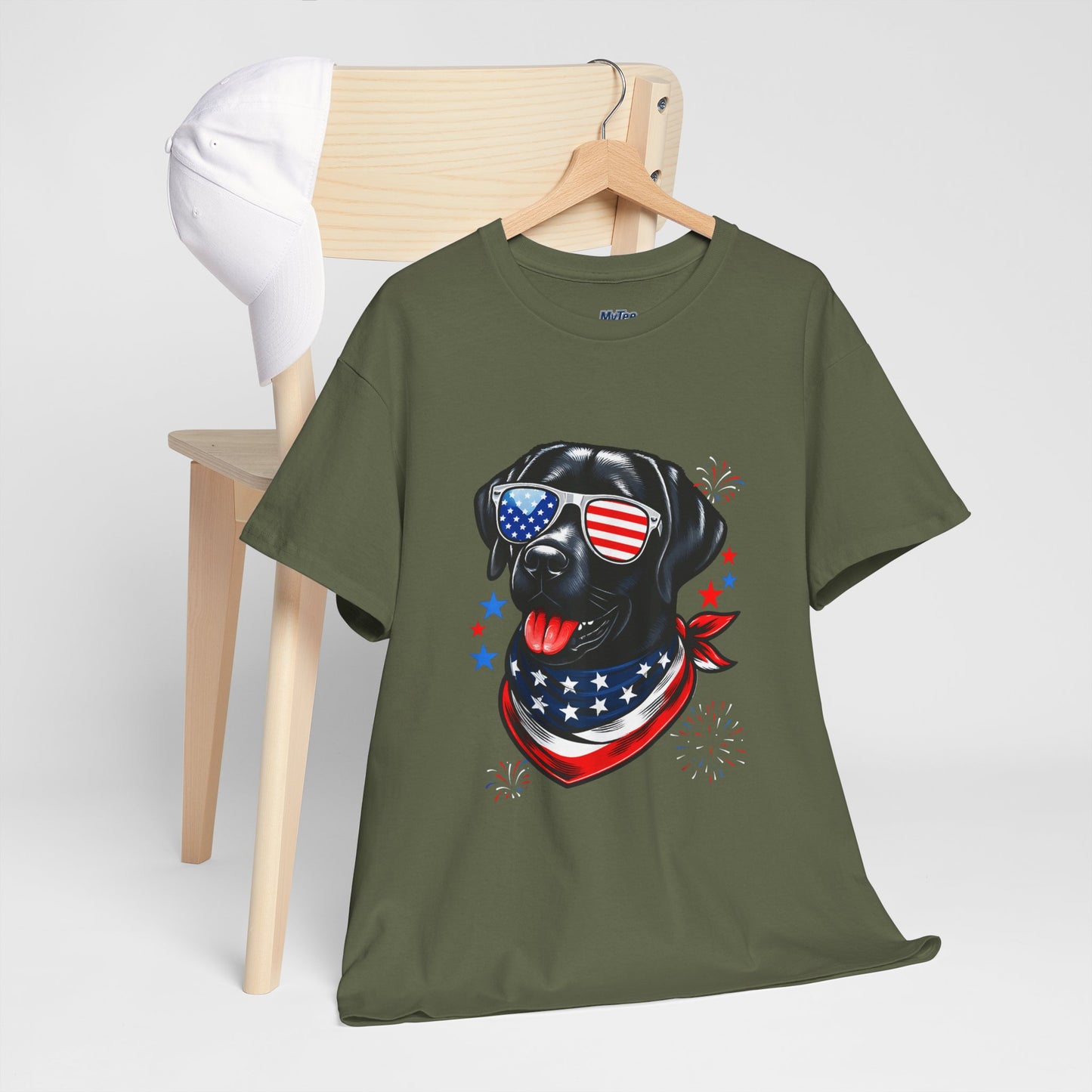 Patriotic American Labrador Retriever With Sunglasses Unisex T-Shirt
