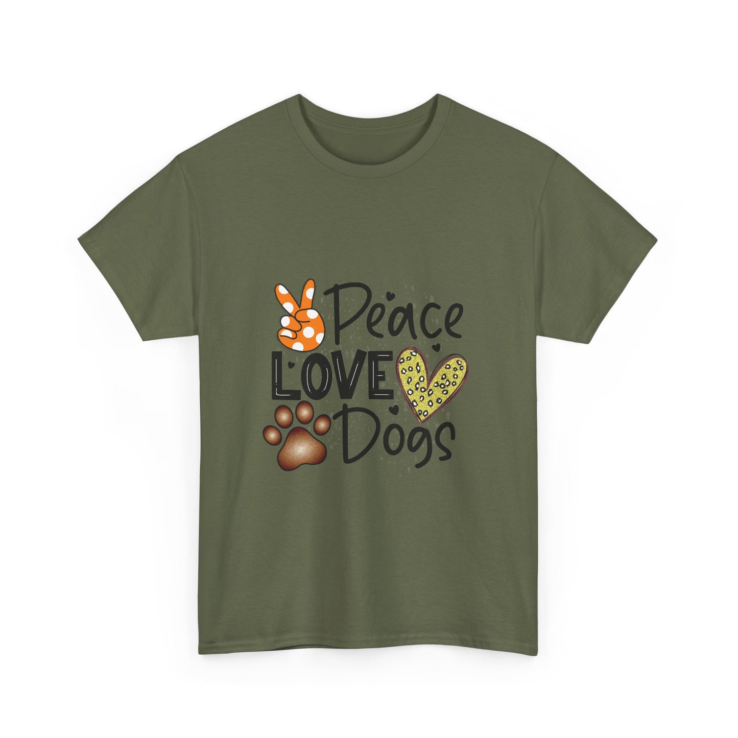Peace Love Dogs Cotton T-Shirt