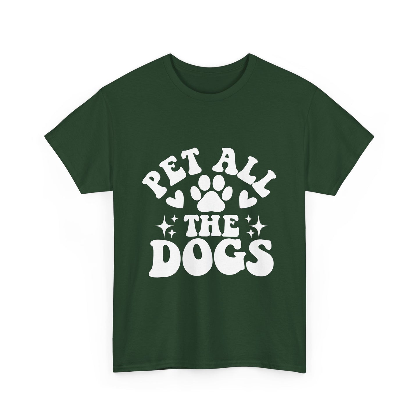 Pet All the Dogs Cotton T-Shirt, Dog Lover Tee