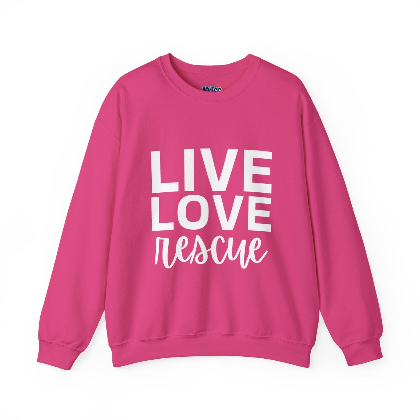Live Love Rescue Sweatshirt - Unisex Cozy Crewneck, Pet Lover Gift