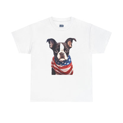 Patriotic Boston Terrier Unisex T-Shirt