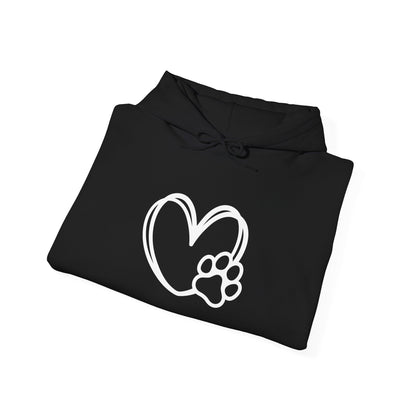 Minimal Paw Heart Unisex Hoodie – Dog Lover’s Comfort