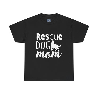 Rescue Dog Mom Cotton T-Shirt