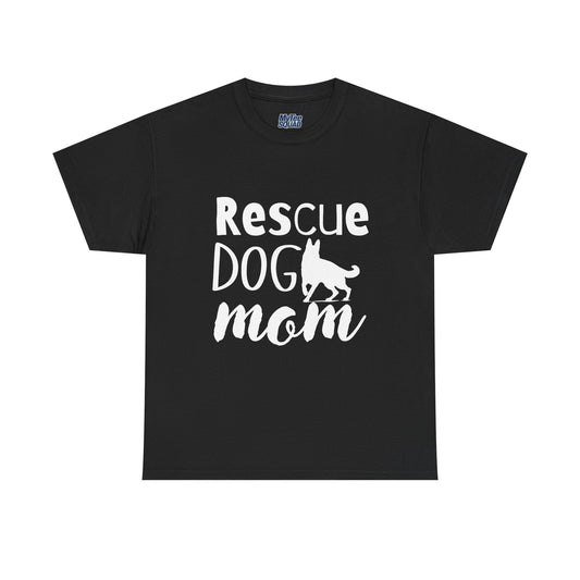 Rescue Dog Mom Cotton T-Shirt