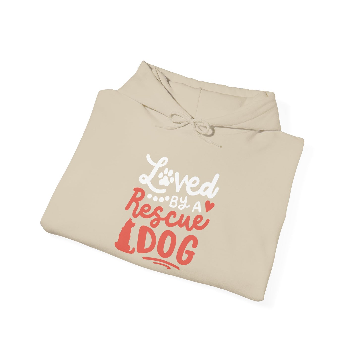 Loved By A Rescue Dog Hoodie | Pet Lover Gift, Fur Mom Hoodie, Pet Dad Apparel