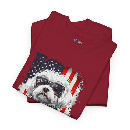 Patriotic Havanese Unisex Cotton T-Shirt