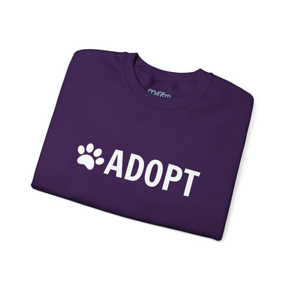 Adopt Pet Lover Crewneck Sweatshirt | Dog Rescue Inspired