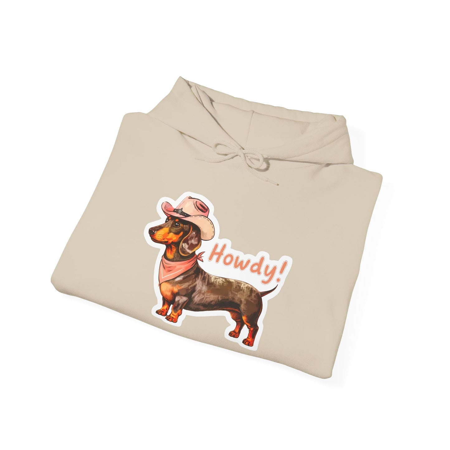 Dachshund Howdy Unisex Hoodie – For Proud Pup Parents With Western Soul