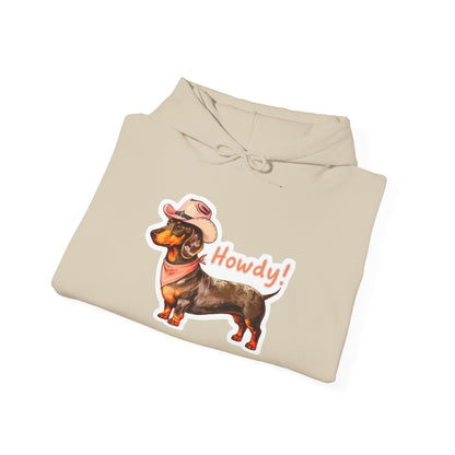 Dachshund Howdy Unisex Hoodie – For Proud Pup Parents With Western Soul