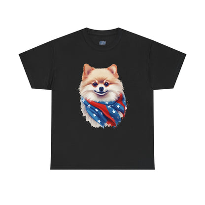 Patriotic pomeranian Unisex T-Shirt