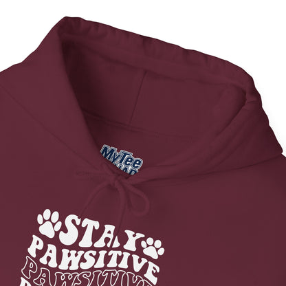 Stay Pawsitive Unisex Hoodie | Perfect for Celebrations & Holidays