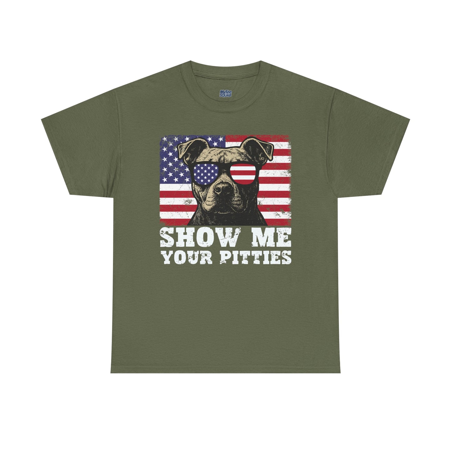 Show Me Your Pitties Patriotic Pitbull Unisex T-Shirt
