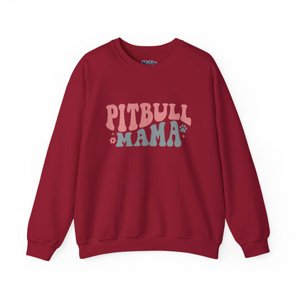 Pitbull Mama Crewneck Sweatshirt | Perfect Gift for Dog Mom