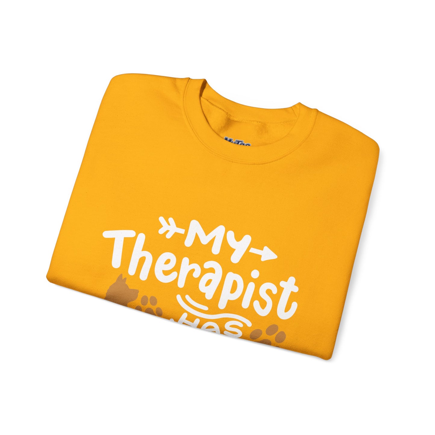 My Therapist Has Paws Unisex Sweatshirt | Cat & Dog Gifts, Animal Lover Apparel