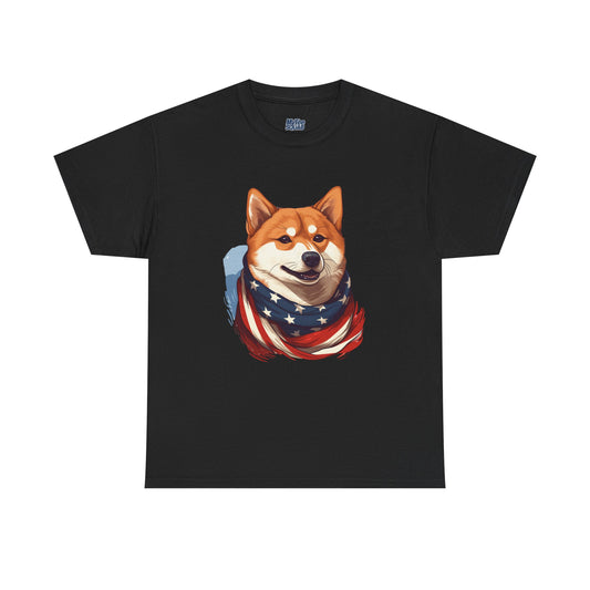 Patriotic Shiba Inu Unisex T-Shirt