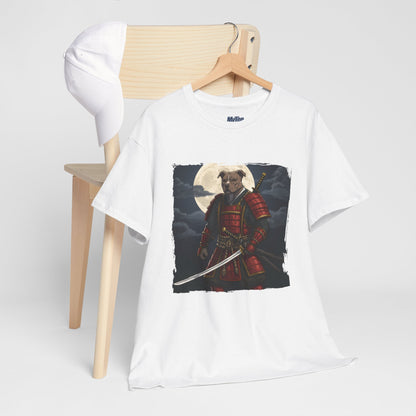 Pitbull Samurai Warrior Unisex Heavy T-Shirt,Tee | Graphic Tee For Anime Lovers