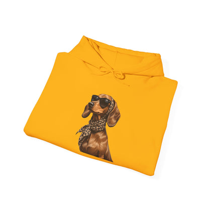 Cool Dachshund Dog Sunglasses Unisex Hoodie |  Dog Lover Gift, Pet-Themed Fashion