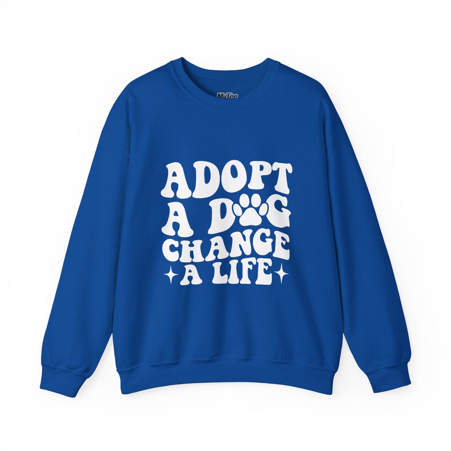 Adopt A Dog Change A Life Crewneck Sweatshirt