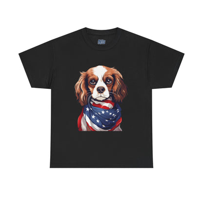 Patriotic Cavalier King Charles Spaniel Unisex T-Shirt