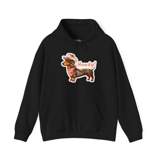 Dachshund Howdy Unisex Hoodie – For Proud Pup Parents With Western Soul