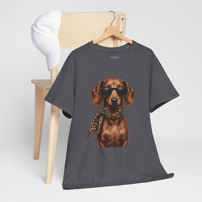 Dachshund With A Scarf Cotton T-Shirt