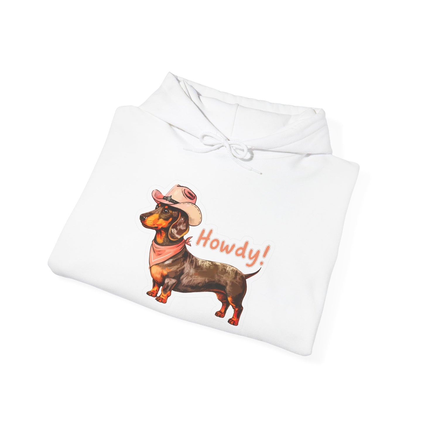 Dachshund Howdy Unisex Hoodie – For Proud Pup Parents With Western Soul